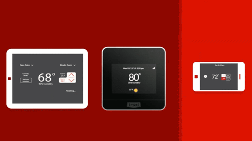 Bryant thermostat on ipad and phone